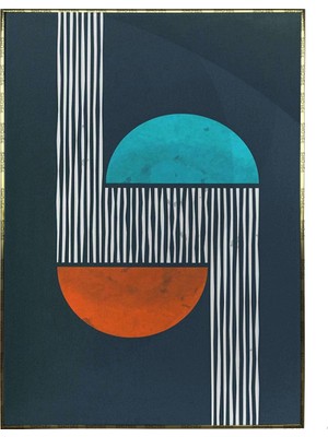 SHOP365 Şekiller Karışık Renkler Modern Poster P-004309