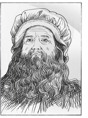 SHOP365 Leonardo Da Vinci Çizim Gençliği Portre Poster P-000103
