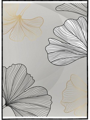 SHOP365 Çiçekler Gri Renkler Modern Poster P-000823