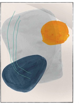 SHOP365 Fırça Darbeleri Pastel Renkler Modern Poster P-000398