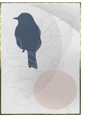 SHOP365 Yapraklar ve Şekiller Modern Poster P-001202