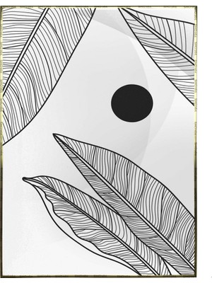 SHOP365 Bitki Yapraklar ve Şekiller Modern Poster P-000819