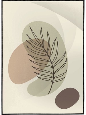 SHOP365 Bitki Yapraklar ve Şekiller Modern Poster P-002083