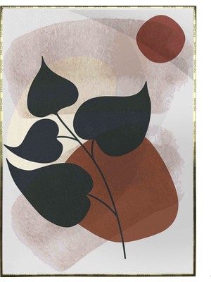 SHOP365 Yapraklar ve Şekiller Modern Poster P-003244