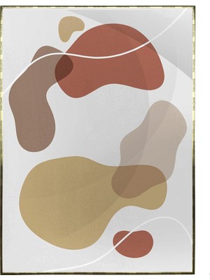 SHOP365 Yapraklar ve Şekiller Modern Poster P-001073