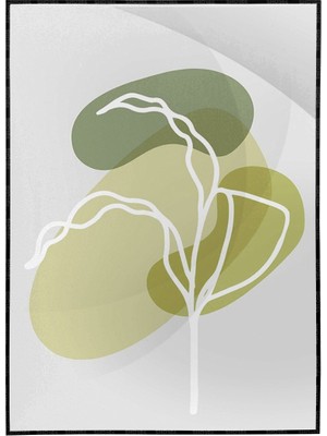 SHOP365 Yapraklar ve Şekiller Modern Poster P-001268