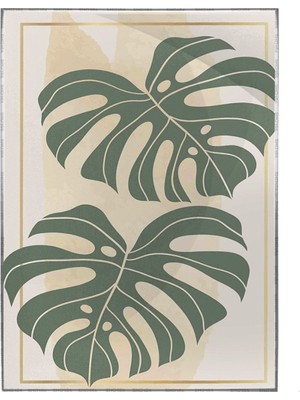 SHOP365 Palmiye Yaprakları Sarı Renkler Modern Poster P-002261