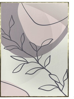 SHOP365 Yapraklar ve Şekiller Modern Poster P-001251