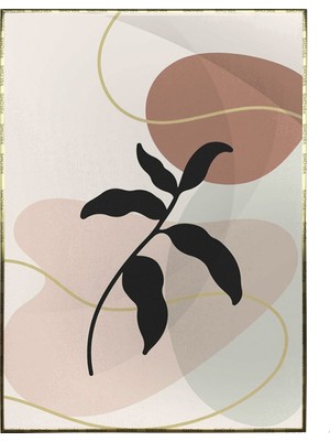 SHOP365 Bitki Yapraklar ve Şekiller Modern Poster P-002017