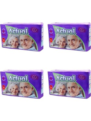 Actual Yetişkin Hasta Bezi - 120 Adet, Bel Bantlı, L Beden (Büyük Boy)