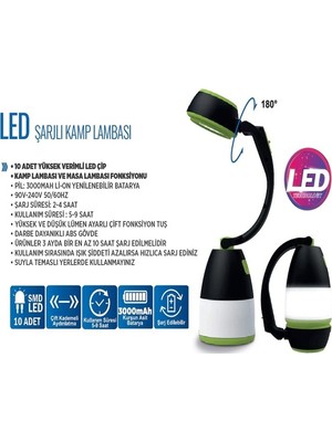 Klaus 47702 Şarjlı Kamp Feneri 6 Watt