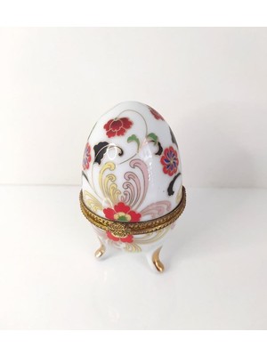 Biblo Yumurta Seramik Mücevherat Takı Kutusu Ev Ofis Dekorasyon