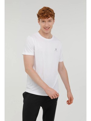 Lumberjack CT100 Bsc Psc Beyaz Bisiklet Yaka Erkek T-Shirt