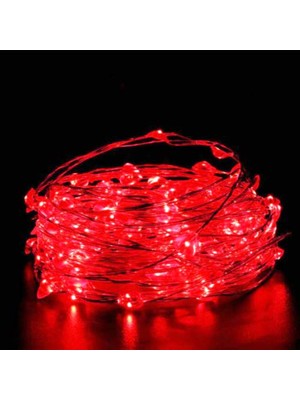 Kuzey 10 Metre Battery Red LED Light 10 Metre Pilli Kırmızı LED Işık Kırmızı Pilli Işık Dekorasyon Işığı