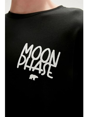 Bad Bear MOON PHASE T-SHIRT SİYAH Erkek T-Shirt 23.01.07.030-C01