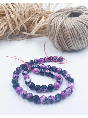 Mucize Taş Akik Faset Kesim 8 mm Doğal Taş Dizi