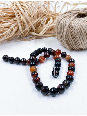 Mucize Taş Akik Küre Kesim 10 mm Doğal Taş Dizi