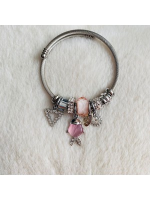 CK Accessories  Model Charm Balıklı Çelik Kadın Bileklik