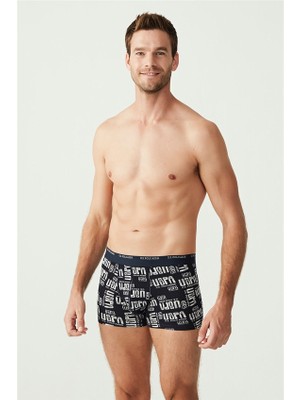 U.S. Polo Assn. Erkek Lacivert - Lacivert Melanj 3'lü Boxer