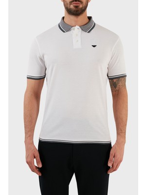 Emporio Armani % 100 Pamuk Slim Fit Düğmeli Polo T Shirt Erkek Polo T Shirt 3R1FC0 1jtkz 0100