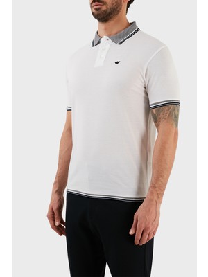 Emporio Armani % 100 Pamuk Slim Fit Düğmeli Polo T Shirt Erkek Polo T Shirt 3R1FC0 1jtkz 0100