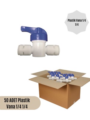 Evora 50 Adet Plastik Vana 1/4 1/4 Dirsek