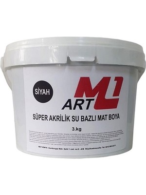 M1 Art Süper Akrilik Su Bazlı Mat  Boya 3.kg Ahşap  Tuval  Seramik  Duvar  Taş Hobi Dekor
