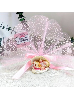 Hayaller Dükkanı 30 Adet Melek Bebek Biblo Bebek Şekeri Pembe