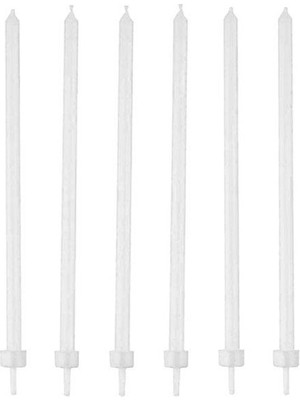 14 cm Beyaz Pasta Mumu 12'li