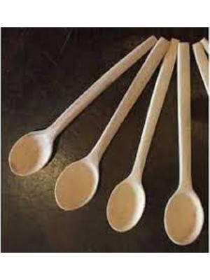 Ahşap 4'lü Tatlı Kaşığı Doğal Şimşir Ağacından Kaşık