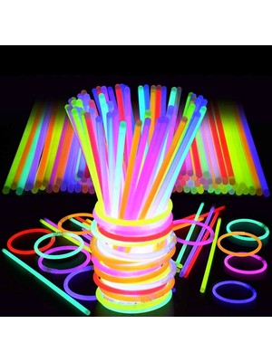 Kuzey Aydınlatma Çubuğu Pilsiz Aydınlatma Glow Stick Işıklı Çubuk 100 Adet