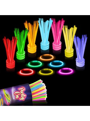 Kuzey Aydınlatma Çubuğu Pilsiz Aydınlatma Glow Stick Işıklı Çubuk 100 Adet