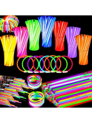 Kuzey Aydınlatma Çubuğu Pilsiz Aydınlatma Glow Stick Işıklı Çubuk 100 Adet