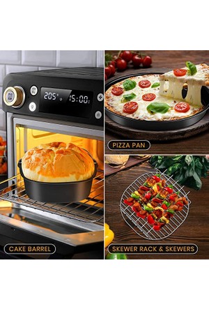 Air Fryer Oven Accessories Set With Cake Tin Baking Pizza Tray Basket  Baking Ninja Foodi Grill Rack Insulation Pads For Air Fryer Baking 6in 5pcs