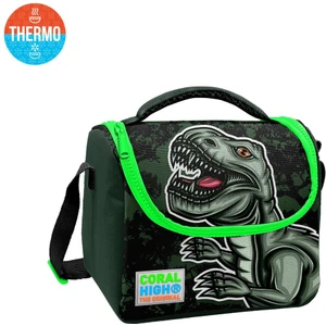 Coral High Kids Koyu Yeşil Dinozor Desenli Thermo Beslenme Çantası 11725