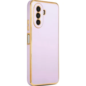 Huawei Nova Y70 Kılıf Kenarı Gold Renkli Tasarım Bark Kapak