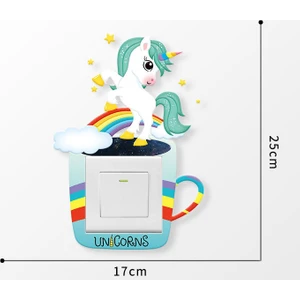 Bebek Çocuk Odası Için Lamba Anahtarı ve Priz Silikon Sticker