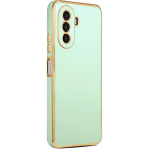 Huawei Nova Y70 Kılıf Kenarı Gold Renkli Tasarım Bark Kapak