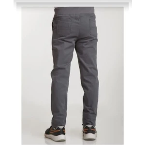 Fires Giyim Beli Ribanalı Tam Lastikli Kanvas Kumaş Okul Pantolonu