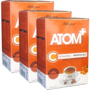3 Atom Çayı Hekimhan Atom Plus Vitamin Küpleri C Vitamin + Propolis Atom Küpü 3'lü