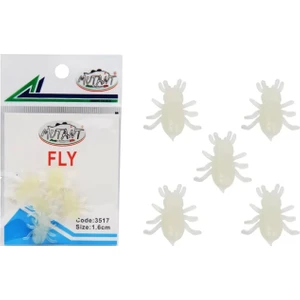 3517 Fly Aromalı Sinek 1.6cm Fly Silikon Suni Yem 5'li Paket