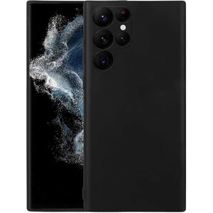 Case 4U Samsung Galaxy S22 Ultra Uyumlu Kılıf 3D Kamera Korumalı İçi Kadife Mara Lansman Yumuşak Kapak Siyah
