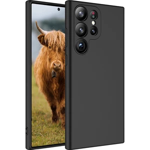 Case 4U Samsung Galaxy S23 Ultra Uyumlu Kılıf 3D Kamera Korumalı İçi Kadife Mara Lansman Yumuşak Kapak Siyah