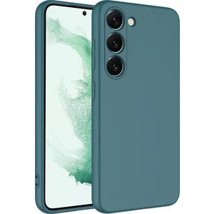 Case 4U Samsung Galaxy S23 Plus Uyumlu Kılıf 3D Kamera Korumalı İçi Kadife Mara Lansman Yumuşak Kapak Koyu Yeşil