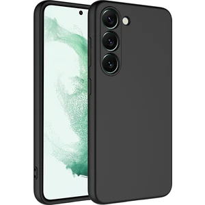 Case 4U Samsung Galaxy S23 Plus Uyumlu Kılıf 3D Kamera Korumalı İçi Kadife Mara Lansman Yumuşak Kapak Siyah