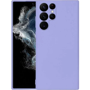 Case 4U Samsung Galaxy S22 Ultra Uyumlu Kılıf 3D Kamera Korumalı İçi Kadife Mara Lansman Yumuşak Kapak Lila
