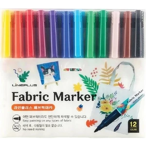 Tekstil Kumaş Kalemi Markörü 12 Li Keçeli Kalem Fabric Marker Tekstil Markörü 12 Renk 1  Paket