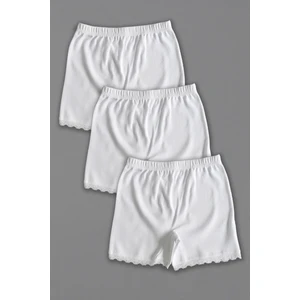 Kız Çocuk Pamuklu Boxer - 3 Adet