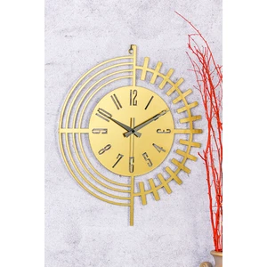 Muyika Dubai Metal Gold Eskitme Duvar Saati 50X50CM Sessiz Mekanizma Mds-50