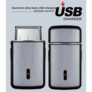 Sıfır Siinekkaydı Tıraş USB Şarjlı Alüminyum Metal Gövde Favori Yanak Traş Makinesi Seyahat Cep Tipi